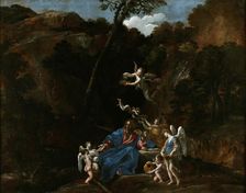 Jesus Tended by the Angels, c. 1617. Creator: Lanfranco, Giovanni (1582-1647)