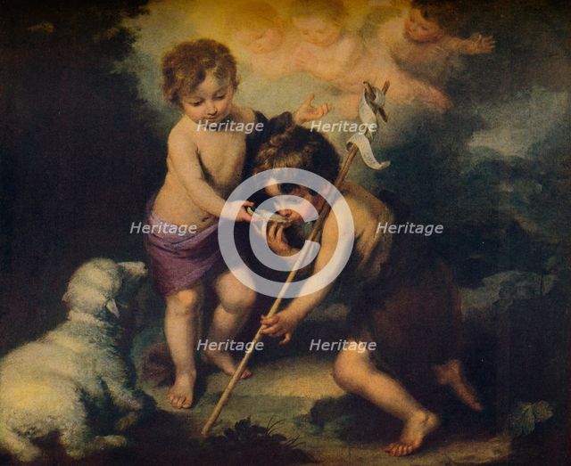 'Jesus y Juan El Bautista Ninos', (Jesus and John the Baptist, children), 1670, (c1934). Artist: Bartolomé Esteban Murillo.