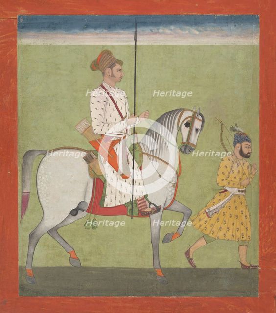 Jhujhar Singh on Horseback, ca. 1720-30. Creator: Dalchand.