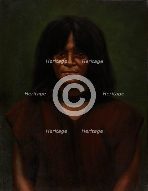 Jivaro Indian, ca. 1890-1892. Creator: Unknown.