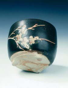 Jizhou black glazed flower pot, Southern Song dynasty, China, 13th century