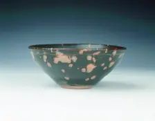 Jizhou bowl with stylised open flower, Yuan dynasty, China, late 13th-early 14th century. Creator: Unknown