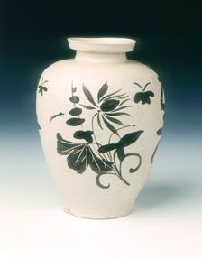 Jizhou stoneware vase, Southern Song dynasty, China, 12th-13th century. Creator: Unknown
