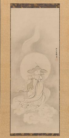 Jizo Bosatsu Playing a Flute, mid- 17th century. Creator: Kanô Tan'yû