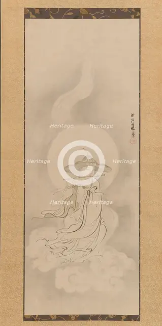 Jizo Bosatsu Playing a Flute, mid- 17th century. Creator: Kanô Tan'yû.
