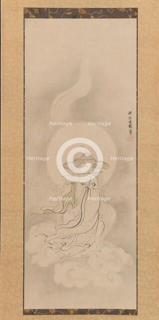 Jizo Bosatsu Playing a Flute, mid- 17th century. Creator: Kanô Tan'yû.