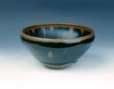 Jian stoneware bowl of alms bowl shape, late Northern Song dynasty, China, early 12th century. Creator: Unknown
