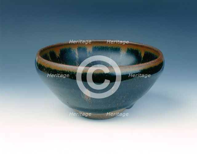 Jian stoneware bowl of alms bowl shape, late Northern Song dynasty, China, early 12th century. Artist: Unknown