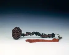 Jichimu wood ruyi sceptre, Qing dynasty, China, early 18th century. Creator: Unknown