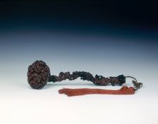 Jichimu wood ruyi sceptre, Qing dynasty, China, early 18th century. Creator: Unknown