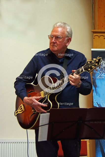 Jim Mullen, Elaine Delmar and Friends, National Jazz Archive Fundraiser, Loughton, Essex, 2022. Creator: Brian O'Connor.