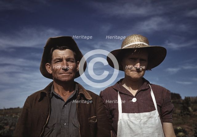 Jim Norris and wife, homesteaders, Pie Town, New Mexico, 1940. Creator: Russell Lee.
