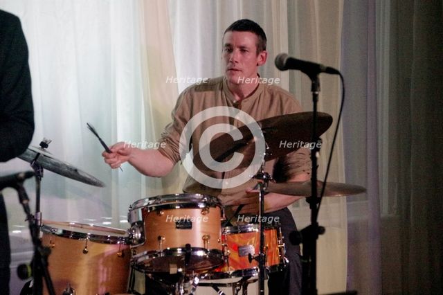 Jim Bashford, Xhosa Cole Quartet, Watermill Jazz Club, Dorking, Surrey, 21 Jan 2020. Creator: Brian O'Connor.