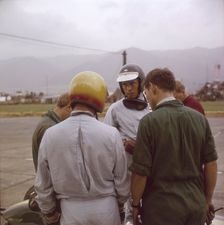 Jim Clark at the Austrian Grand Prix, Zeltweg, Austria,1964