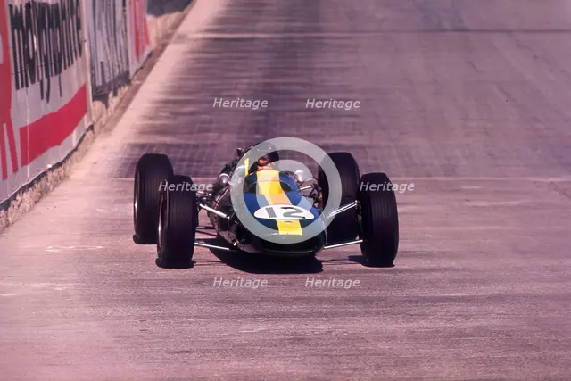 Jim Clark driving a Lotus, Monaco Grand Prix, 1964. Artist: Unknown