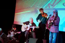 Jim Crawford with Kyle, Dowling and Piggott, Crawley Blues Festival, Hawth, Crawley, W Sussex, 2015. Artist: Brian O'Connor
