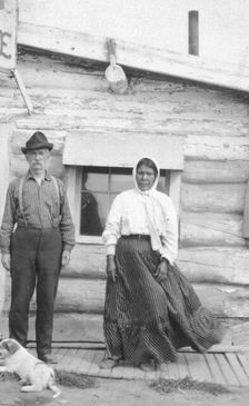 Jim Haly and his squaw, between c1900 and 1916. Creator: Unknown
