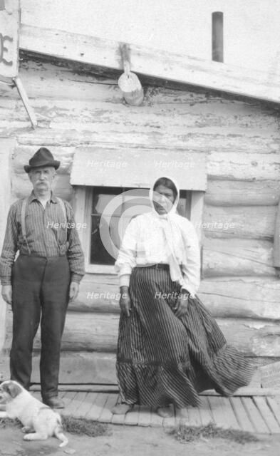 Jim Haly and his squaw, between c1900 and 1916. Creator: Unknown.