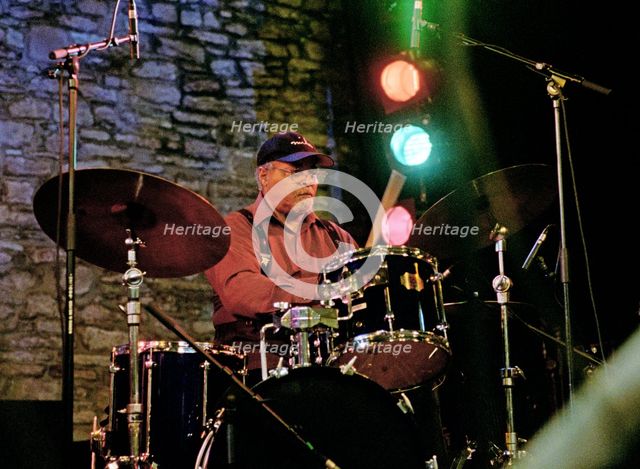 Jimmy Cobb, Charlie Parker Legacy Band, Brecon Jazz Festival, Powys, Wales, 2005. Creator: Brian O'Connor.
