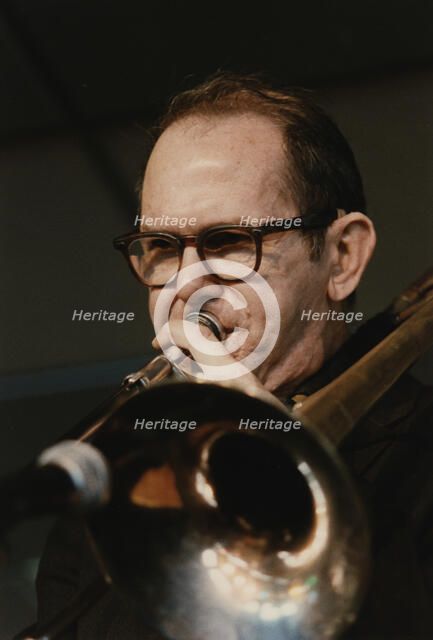 Jimmy Knepper, Jazz Inn Party, Nordwijk, Netherlands, 1989. Creator: Brian Foskett.