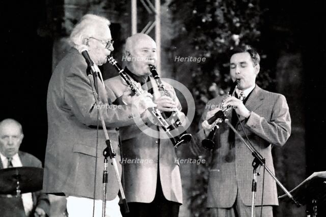 Jimmy Hastings, Humphrey Lyttelton and Jim Tomlinson, Hever Castle, Kent.  Artist: Brian O'Connor