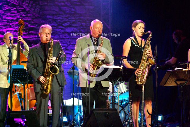 Jimmy Hastings, Scott Hamilton and Jo Fooks, Brecon Jazz Festival, Powys, Wales. Artist: Brian O'Connor