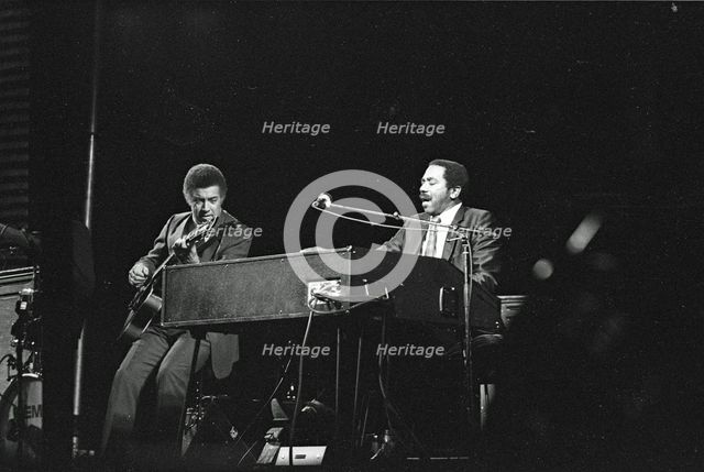 Jimmy Smith and Kenny Burrell, Philip Morris Jazz. Festival. Dominion Theatre. London, Nov 1985. Creator: Brian O'Connor.