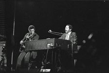 Jimmy Smith and Kenny Burrell, Philip Morris Jazz. Festival. Dominion Theatre. London, Nov 1985. Creator: Brian O'Connor