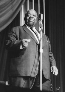 Jimmy Rushing with the Basie Band, London, 1963. Creator: Brian Foskett