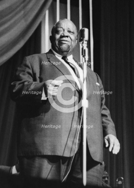Jimmy Rushing with the Basie Band, London, 1963. Creator: Brian Foskett.