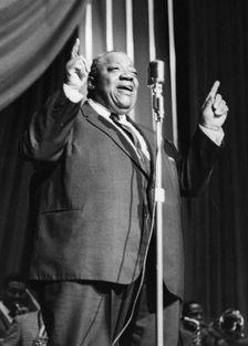Jimmy Rushing with the Basie Band, London, 1963. Creator: Brian Foskett