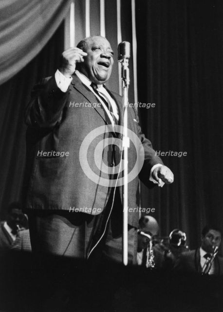 Jimmy Rushing with the Basie Band, London, 1963. Creator: Brian Foskett.