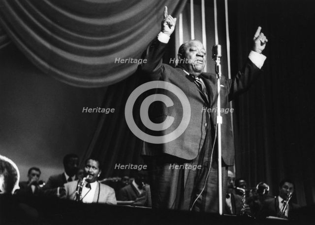 Jimmy Rushing with the Basie Band, London, 1963. Creator: Brian Foskett.