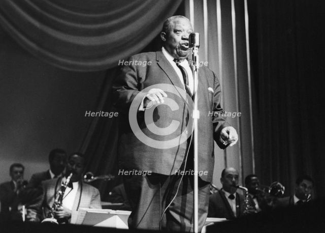 Jimmy Rushing with the Basie Band, London, 1963. Creator: Brian Foskett.