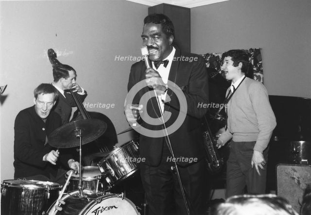 Jimmy Witherspoon, Phil Seamen, Phil Bates, Bull's Head, Barnes, London, c1965. Creator: Brian Foskett.