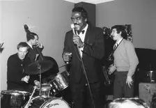 Jimmy Witherspoon, Phil Seamen, Phil Bates, Bull's Head, Barnes, London, c1965. Creator: Brian Foskett