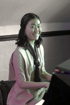 Jinjoo Yoo, Splash Point Jazz Club, Plough Inn, Rottingdean, East Sussex, UK, 17 May 2019. Creator: Brian O'Connor