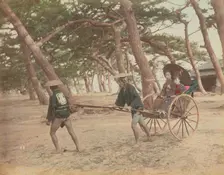 Jinrikishia, 1870s-1890s. Creator: Kusakabe Kimbei
