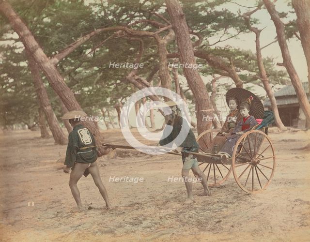Jinrikishia, 1870s-1890s. Creator: Kusakabe Kimbei.