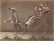 Jinrikishia, 1870s-1890s. Creator: Kusakabe Kimbei