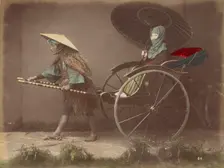Jinrikishia, 1870s-1890s. Creator: Kusakabe Kimbei