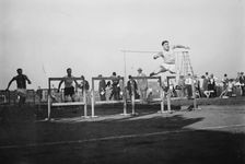 J.J. Eller wins 120 yd. Hurdle 1911, 1911. Creator: Bain News Service