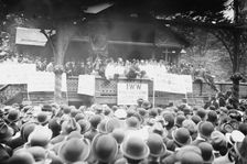J.J. Ettor speaking to striking barbers, Union Square, N.Y., 1913. Creator: Bain News Service