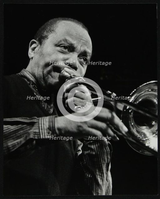 JJ Johnson on trombone at the Hertfordshire Jazz Festival, St Albans Arena, 4 May 1993. Creator: Denis Williams.