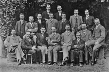 JJ Thomson, British nuclear physicist, 1898. Creator: Unknown