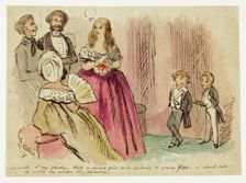 Juvenile: I say Charley, that's a jeuced fine girl..., n.d. Creator: John Leech