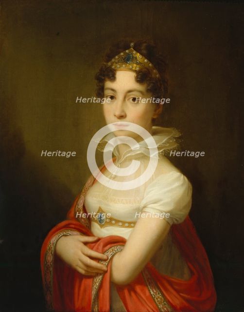 Juvenile portrait of Empress Maria Ludovica (1787-1816) with a diadem.