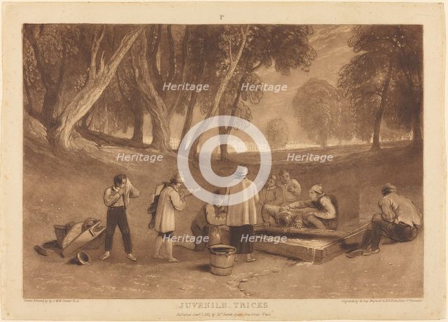 Juvenile Tricks, published 1811. Creator: JMW Turner.