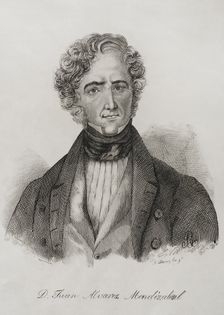 Juan Alvarez de Mendizábal (1790-1853), Spanish politician and financier..., 1845. Creator: Jose Gomez