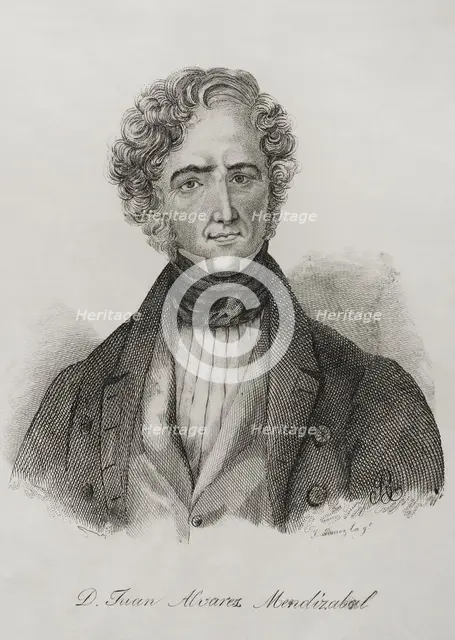 Juan Alvarez de Mendizábal (1790-1853), Spanish politician and financier..., 1845.  Creator: Jose Gomez.